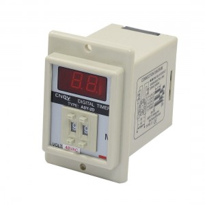 White AC 48V Power on Delay Timer Time Relay 0 1 9 9 Minute 8 Pins ASY 2D