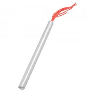 Red 2 Wire 15mm x 210mm Stainless Steel Tube Cartridge Heater AC 110V 600W