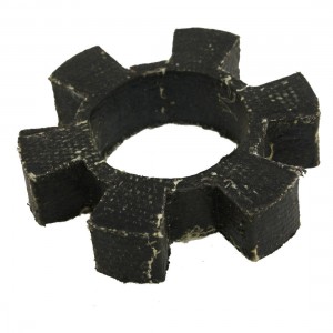 Black 3 15/16" 6 Petal Rubber Fabric Elastic Damper Coupling Spider Insert