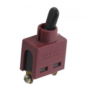AC 250V 8A AC 125V 15A Self Locking SPST NO 2 Position Brown Toggle Switch