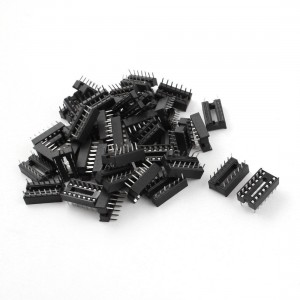 40pcs 2 54mm PCB Board 2 Row 14 Pin DIP Solder Type IC Socket Adapter
