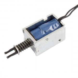 Spring Plunger Linear Motion Open Frame Solenoid Electromagnet DC 24V