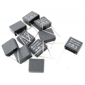 10pcs AC275V 0 33uF Capacitance Two Axial Leads Polyester Film Capacitors
