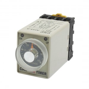 AH3 3 0 60 Sec 8 Pins Plastic Housing Delay Timer Time Relay 380VAC w Base
