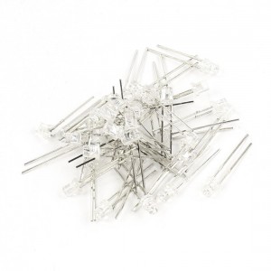 40 Pcs Super Bright 3mm Flat Head Red LED Lamp Light Emitting Diodes DC 2 5 3 0V