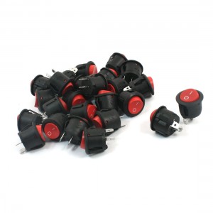 25pcs 2 Pin on Off 2 Position SPST Snap in Boat Rocker Switch