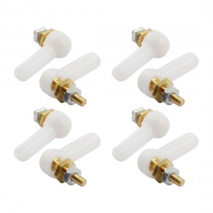 8Pcs RC Car Spare Parts Rod Ends Standoff Brass Ball Link 2x2x16mm White