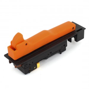 AC 250V 10A DPST Momentary Locking Electric Tool Trigger Switch Black Orange