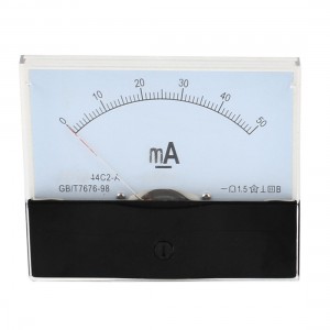 44C2 Class 1 5 Analog Panel Current Meter Ammeter Gauge DC 0 50mA