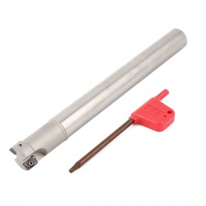 C20 21 200L HSS Indexable End Mill Milling Holder w Carbide Insert T8 Spanner