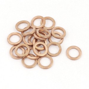 20pcs 11mm OD 7mm ID 1 5mm Thick Copper Washer Flat Ring Oil Brake Line Seal