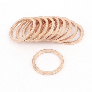 10pcs 20mm OD 16mm ID 2mm Thick Copper Washer Flat Ring Oil Brake Line Seal