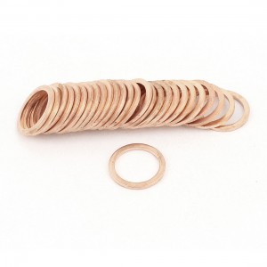 50pcs 18mm OD 14mm ID 1 5mm Thick Copper Washer Flat Ring Oil Brake Line Seal
