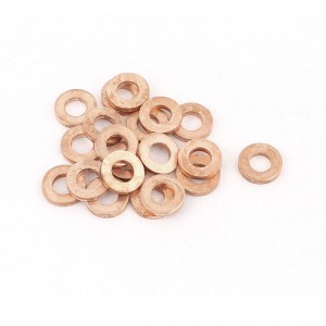 20PCS 12mm OD 6mm ID 2mm Thick Copper Washer Flat Ring Oil Brake Line Seal