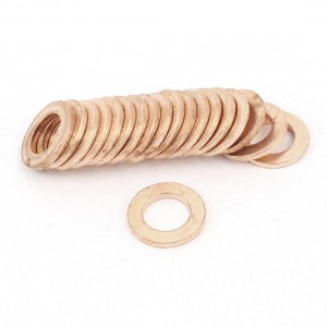 20pcs 14mm OD 8mm ID 1 5mm Thick Copper Washer Flat Ring Oil Brake Line Seal