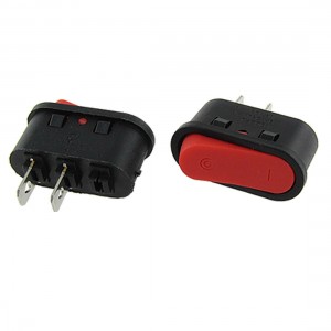 5 x Red Button 2 Pin SPST ON/OFF Snap In Boat Rocker Switch AC 6A/250V 10A/125V