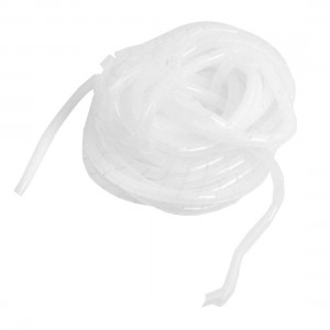 10M Long PE Polyethylene Spiral Cable Wire Wrap Tube Translucent 10mm