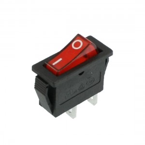 AC 250V/10A 125V/15A 2 Pin SPST Red On/Off Square Rocker Switch