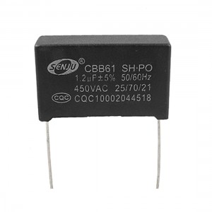 Fan CBB61 Nonpolar 2 Pins 1.2uF 450V AC Motor Running Capacitor