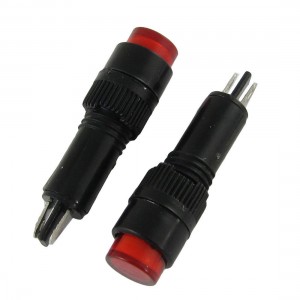 DC 12V 8mm Neon Pilot Light Indicator Lamp Red (Bag of 10)