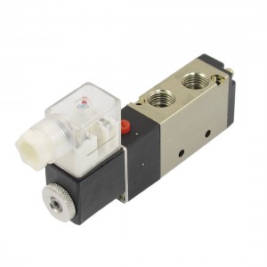 AC 110V 25mA 4 5VA 2 Position 5 Way Electromagnetic Solenoid Valve G1 4"