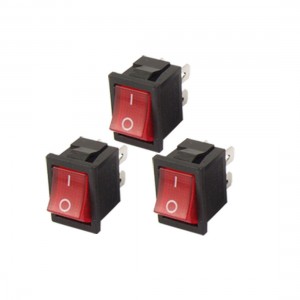 3pcs Red Light 4 Pin DPST ON-OFF Snap In Boat Rocker Switch 6A/250V 10A/125V AC