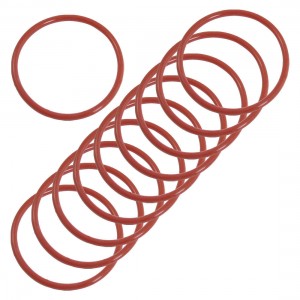 10 Pcs Red Rubber 34mm x 2mm Oil Seal O Rings Gaskets Washers