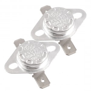 2 Pcs 190 Celsius Normal Closed Ceramic Thermostats KSD301