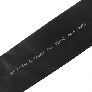 Black 25mm Diameter Polyolefin 2:1 Halogen-Free Heat Shrink Tubing 1M 3.3Ft
