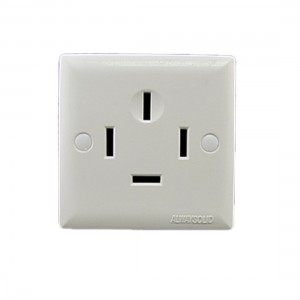 AC 380V 25A Three 3 Phase Four 4 Wire Wall Panel Power Socket Outlet White