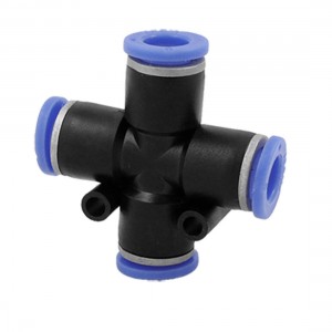 8mm 4 Port Cross Shaped Pneumatic Fittings Connector 