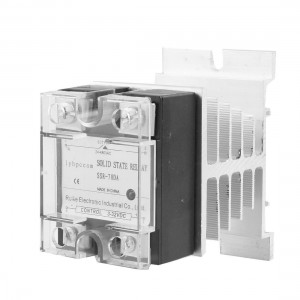 DC 3-32V to AC 24-480V 70A Single Phase SSR Solid State Relay w Heat Sink