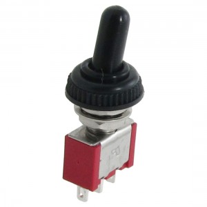 Boot Seal Handle 1P2T SPDT ON/ON Mini Toggle Switch + Waterproof Cover Cap