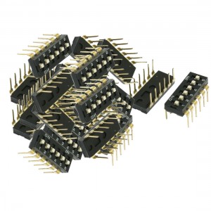 28 Pcs 2.54mm Pitch 6 Position Slide Design DIP Switches