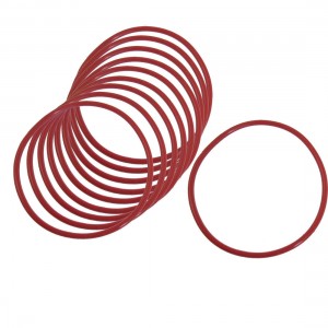 10pcs 50mm Outside Dia 2mm Thickness Rubber Oil Filter Seal Gasket O Rings Red