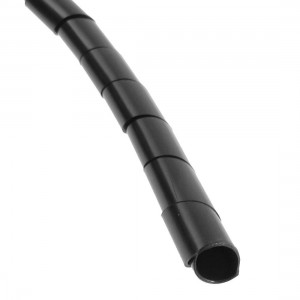 10mm Outside Dia 36 Ft Spiral Wire Wrap Desktop PC Manage Cable