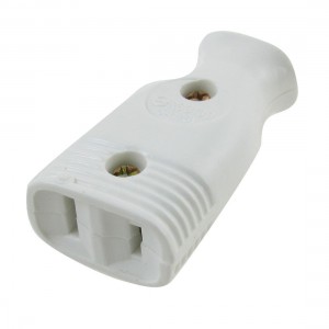 LK4615 White Plastic Housing AC 125V 15A 2 Pin Socket