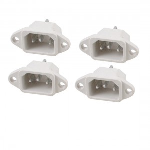 Electric Cooker C14 3 Pin Plug Supply Power Adapter AC 10A 250V 4 Pcs