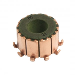 7.14mm x 15mm x 10mm 10 Gear Tooth Copper Shell Electric Motor Commutator