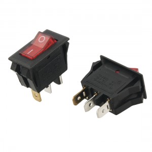 2 Pcs AC 10A 250V 15A 125V 3 Pins SPST On Off Neon Light Rocker Switch