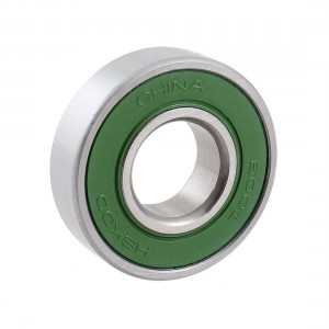 12mm x 28mm x 8mm Ball Wheel Bearings Silver Tone Green 6001