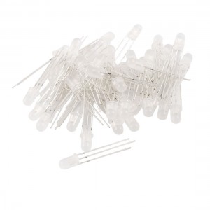 50 Pcs 5mm Common Cathode 3 Pin Terminals Yellow Blue LED Light Emitting Diode