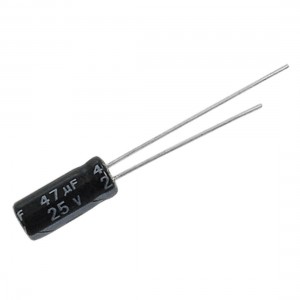 100 x 47uF 25V Aluminum Electrolytic Capacitors 5x11mm