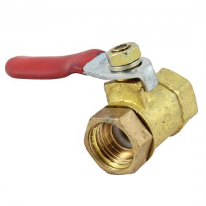 Red Lever Handle 11mm Female to Female Thread Brass Gas Ball Valve