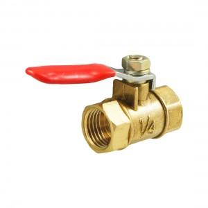 Gold Tone 1/4" Threaded Female Pumping Lever Handle Ball Valve