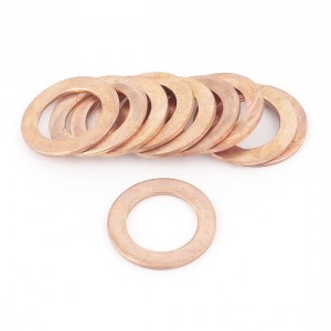 Copper Crush Washer Flat Ring Gasket Fitting 16mmx25mmx1 5mm 10pcs