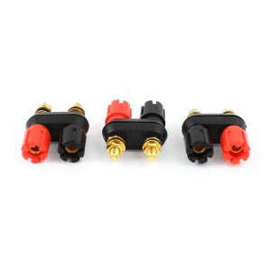 3 Pcs 4mm Thread Dual Banana Plug Jack Socket Speaker Amplifier Binding Post