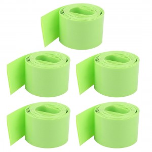 5pcs 2M 6 5ft 23mm Lime PVC Heat Shrink Wrap Tubing Wire for 1 x AA Battery