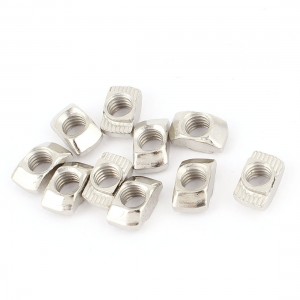 10pcs 20 Series Compatible Drop In Type M5 T Slot Nuts 10mmx6mmx4.5mm