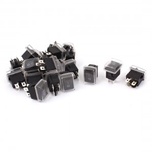 AC 250V 6A 125V 10A 4 Pin DPST 2 Positions Waterproof Rocker Boat Switch 20pcs